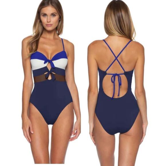 🔴Becca Circuit Eleanor One Piece Womens Swimsuit Size Small - Picture 1 of 7